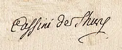 signature de César-François Cassini