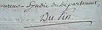 Signature de Charles-André Dupin