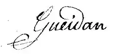signature de Charles Pierre Gaspard Gueidan