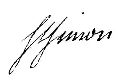 Signature de Claude-Anne de Rouvroy de Saint-Simon
