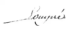 signature de Claude Bénigne Lompré