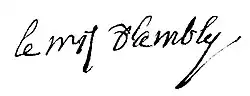 signature de Claude-Jean-Antoine d'Ambly