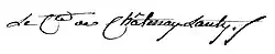signature d'Erard-Louis-Guy de Chastenay-Lanty