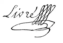 signature d'Eustache Livré