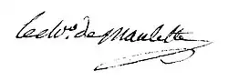 Signature de François Petau de  Maulette