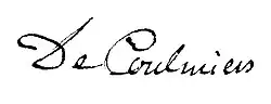 signature de François Simonnet de Coulmiers