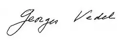 signature de Georges Vedel