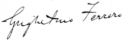 signature de Guglielmo Ferrero