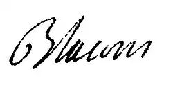 signature de Henri-François de Forest de Blacons