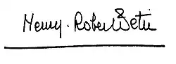 signature de Henri-Robert Petit
