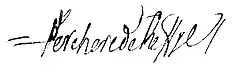 signature de Hugues-François Verchère de Reffye
