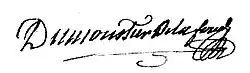 signature de Jacques Dumoustier Delafond