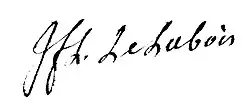 signature de Jacques-François-Louis Le Lubois