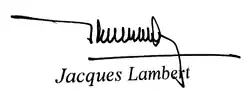 signature de Jacques Lambert (préfet)