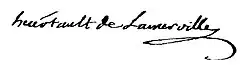 signature de Jean-Marie Heurtault de Lammerville