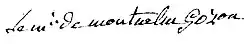 signature de Jean-Paul François Joseph de Montcalm-Gozon