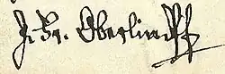 signature de Jean-Frédéric Oberlin