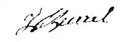 Signature de Jean Theurel au mariage de 1752