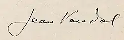 signature de Jean Vaudal