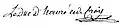 Signature de Joseph-Anne-Maximilien de Croÿ d'Havré