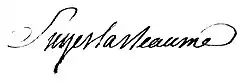 signature de Joseph Barthélemy Sieyès La Baume
