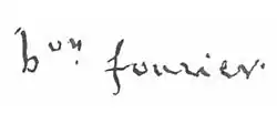 signature de Joseph Fourier