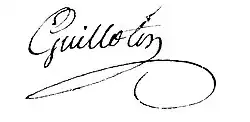 signature de Joseph-Ignace Guillotin