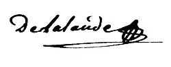 signature de Joseph-Julien de Lalande