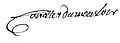 Signature de Louis-Jacques-Hippolyte Coroller du Moustoir