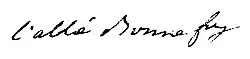 signature de Louis Bonnefoy