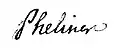 Signature de Louis-Jacques Phélines de Villiersfaux