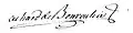 Signature de Luc René Charles Achard de Bonvouloir