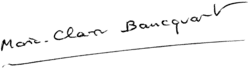 signature de Marie-Claire Bancquart