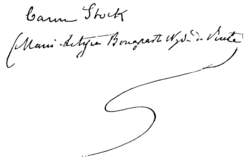 signature de Marie-Lætitia Bonaparte-Wyse