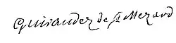 signature de Mathieu Guiraudez de Saint-Mézard
