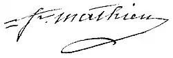 signature de Joseph Guingan de Saint-Mathieu