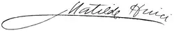 signature de Matilde Huici