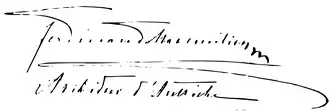 Signature de Maximilien Ier