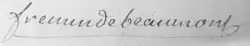 signature de Nicolas Frémin de Beaumont