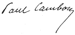 signature de Paul Cambon