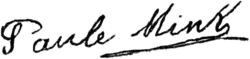 signature de Paule Minck