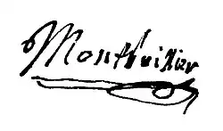 Signature de Philippe-Claude de Montboissier-Beaufort-Canillac