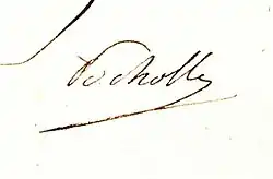 signature de Pierre-Pomponne-Amédée Pocholle