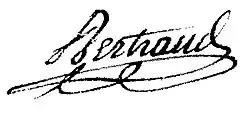 signature de Pierre Bertrand (député français)