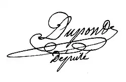 signature de Pierre Dupont de Bigorre
