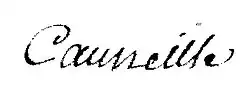 signature de Pierre-Dominique Cauneille