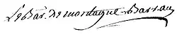 signature de Pierre-Élisabeth-Denis de Barrau