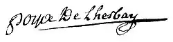 signature de Pierre Poya de L'Herbay