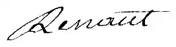 signature de Roch Renaut