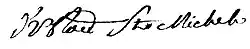 signature de Stanislas-Bernard-Pierre d'Ustou-Saint-Michel
